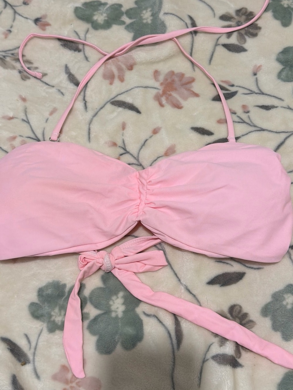 Baby Pink Bandeau Bikini Top
